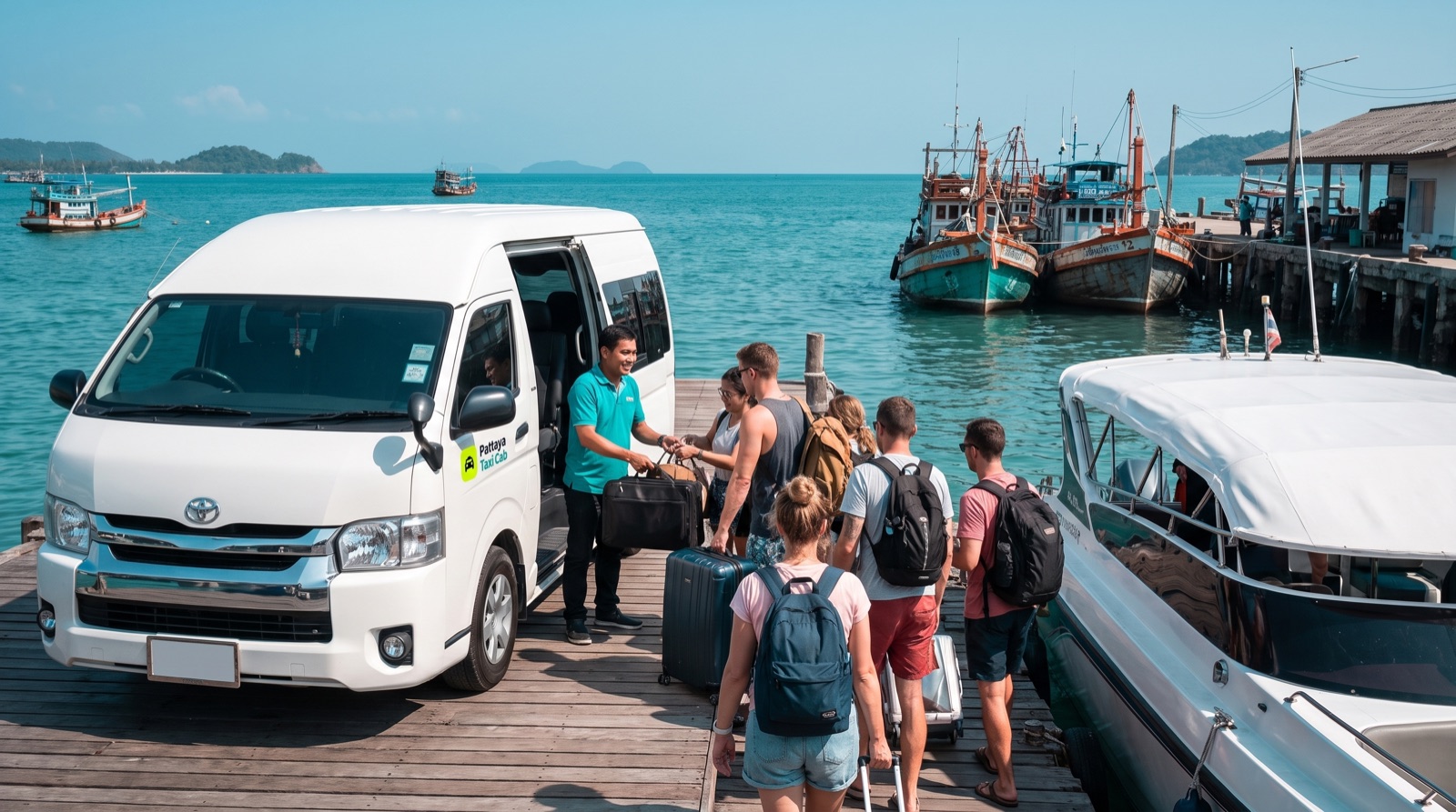 Ban Phe pier with boats to Koh Samet